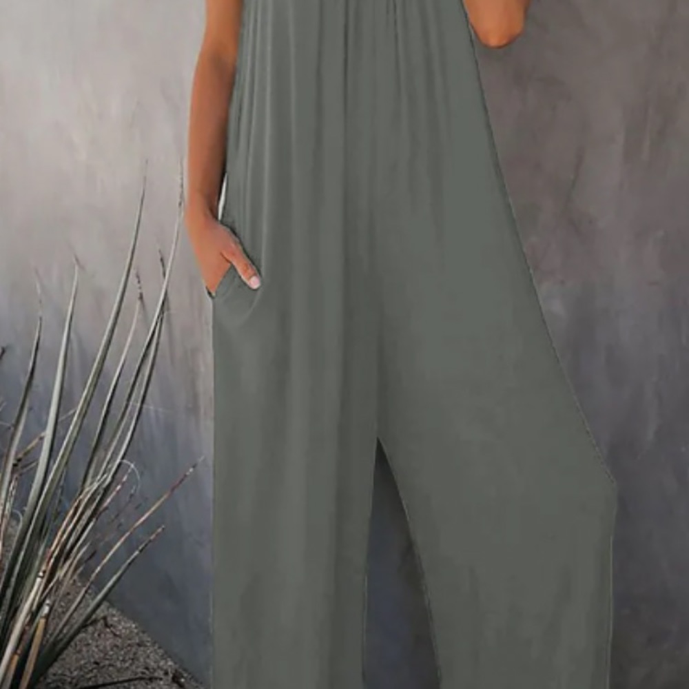 Women's Jumpsuit, grey color, Basic Casual and stylish!